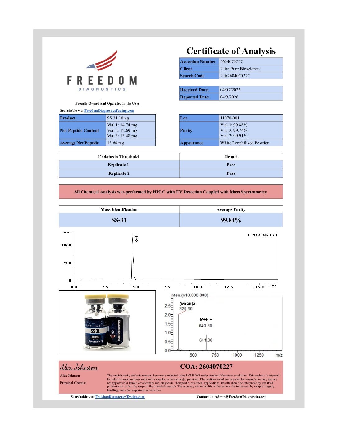 UPB SS-31 10mg - Image 2