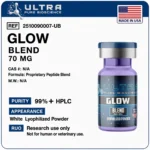 Glow blend peptide 70mg vial, BPC-157 TB-500 GHK-Cu research blend by Ultra Pure Bioscience