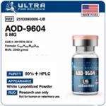 AOD-9604 USA peptide vial, AOD-9604 USA research peptide by Ultra Pure Bioscience