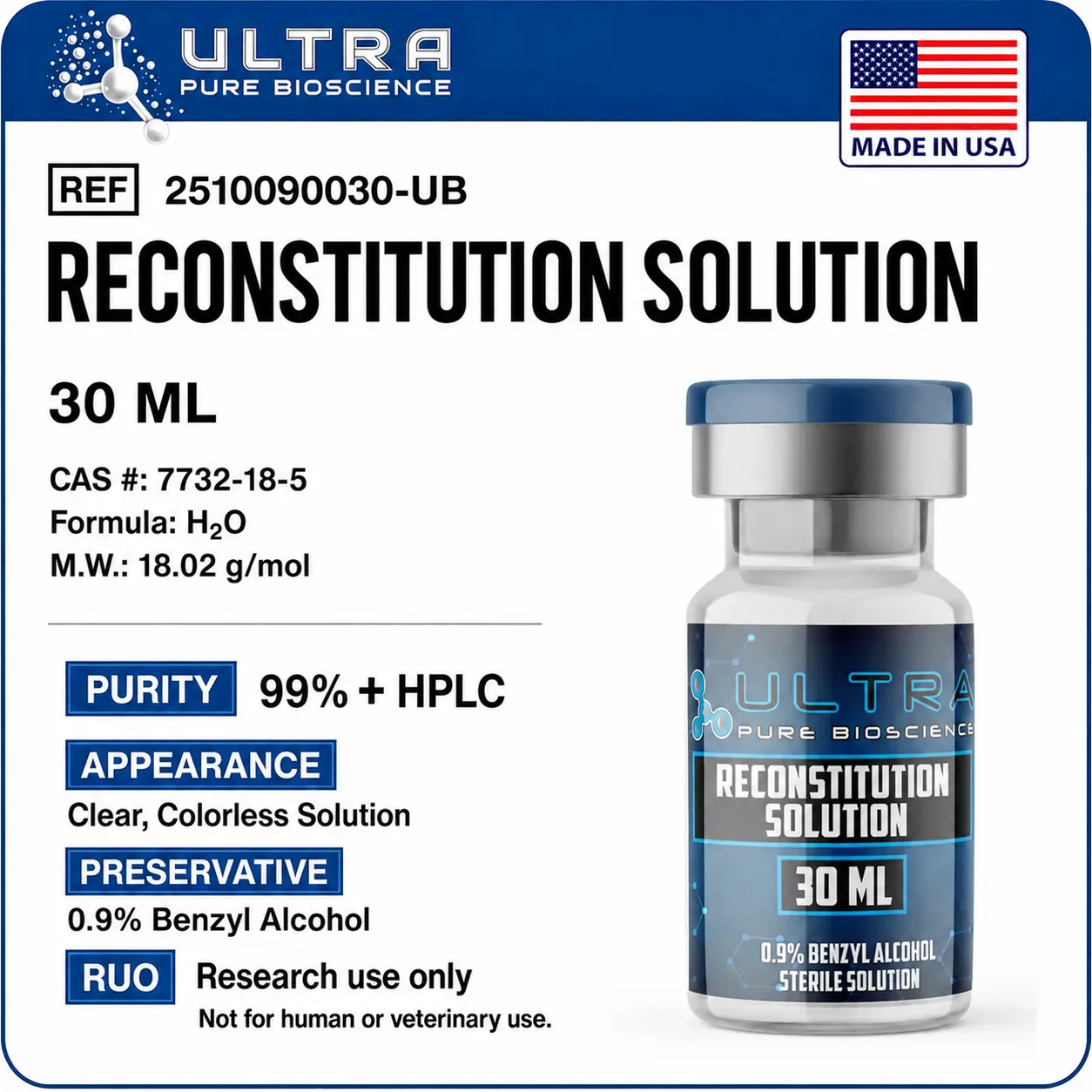 UPB Reconstitution Solution 30ml New UPB Reconstitution Solution 30ml - Image 1