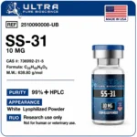 Elamipretide 10mg peptide vial, Elamipretide SS-31 by Ultra Pure Bioscience