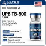 TB-500 5mg peptide vial, TB-500 Thymosin Beta-4 5mg by Ultra Pure Bioscience