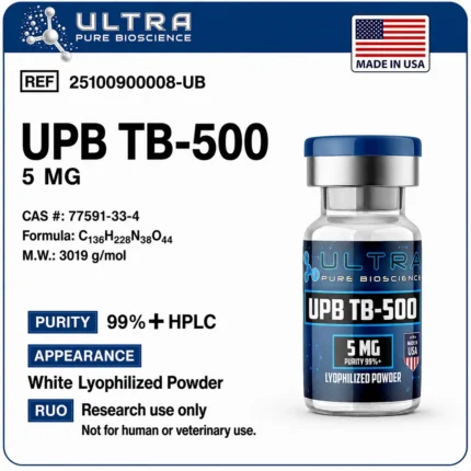 TB-500 5mg peptide vial, TB-500 Thymosin Beta-4 5mg by Ultra Pure Bioscience