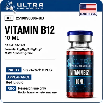 Vitamin B12 10ml vial, Vitamin B12 research solution by Ultra Pure Bioscience