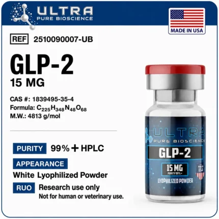 Tirz GLP-2 15mg vial, Tirzepatide 15mg double agonist by Ultra Pure Bioscience