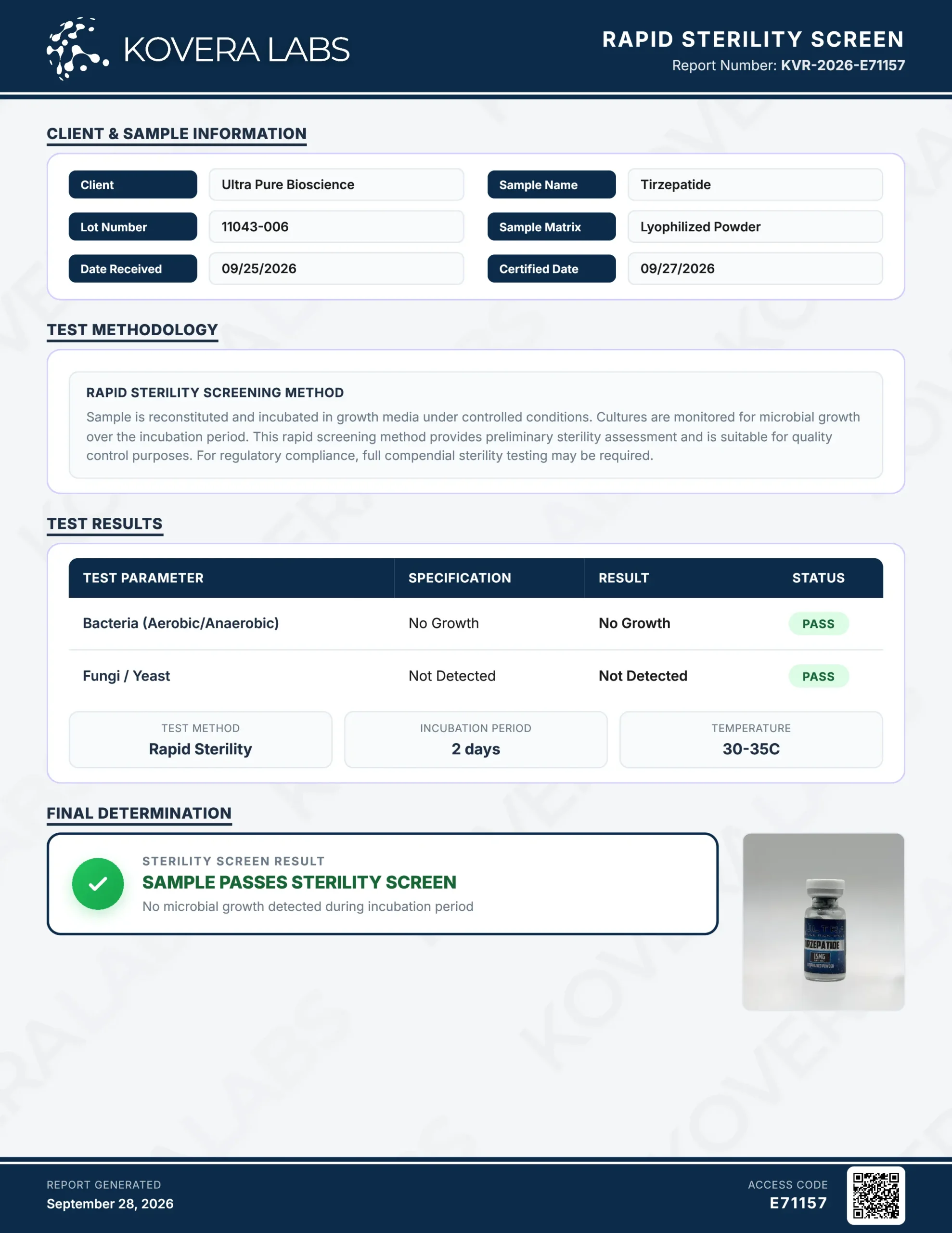 Ultra Pure Bioscience GLP-2 15mg Double Agonist research product