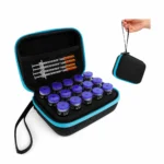 Peptide vial travel case, shockproof EVA zipper organizer by Ultra Pure Bioscience